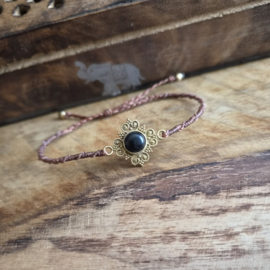 Macramé armbandje Onix