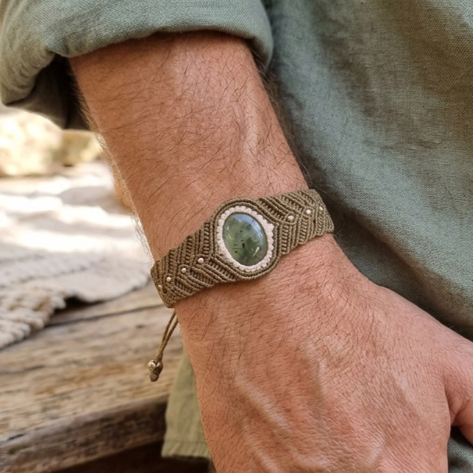 Macramé armband Prehniet