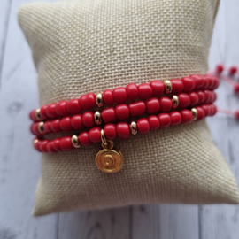 Armband string diversen Rood