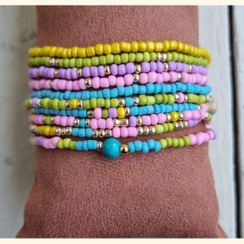 wikkelarmbanden mix Small Beads 10*