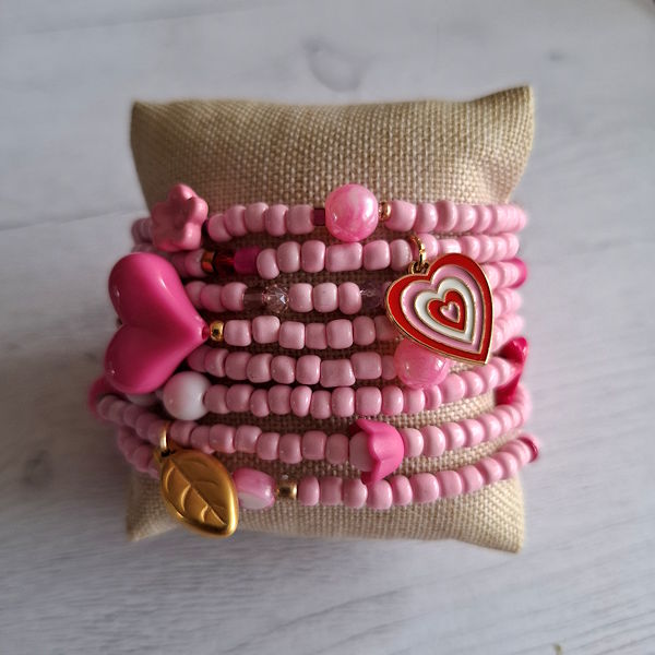 Wikkelarmband - Pink Collection 8