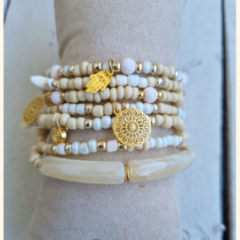 wikkelarmband ivoor 7*