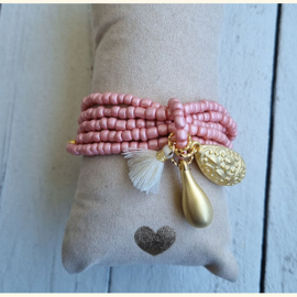 Armband oud roze