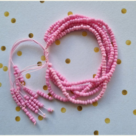 Armband string Roze 3mm - verschillende kleuren