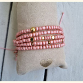 Armbanden string oud roze