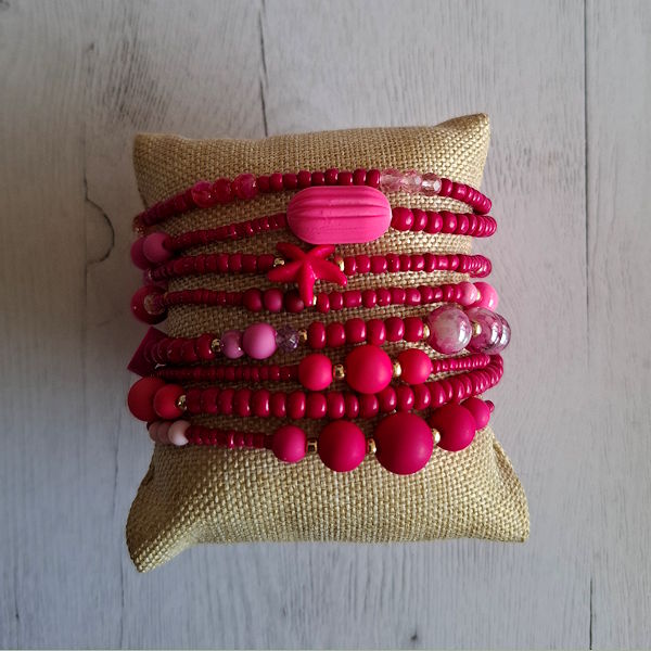 Wikkelarmband - Fuchsia Pink 2