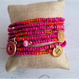Wikkelarmband Fall Fuchsia 3