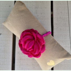 Bloemenarmband Roze - Fuchsia