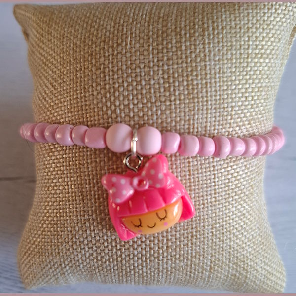 Armband Roze met bedel