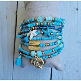 Wikkelarmband Ocean  Gold 8*