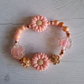 Armband Bloem Lichtroze