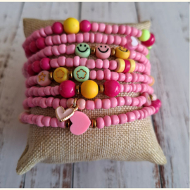 Wikkelarmband - Pink Collection 4