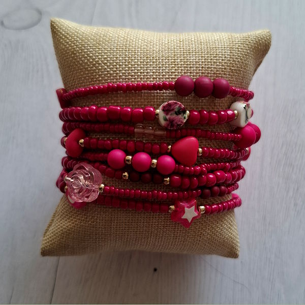 Wikkelarmband - Fuchsia Pink 1