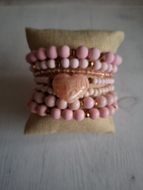 Set 7 delig- Roze met hart 2