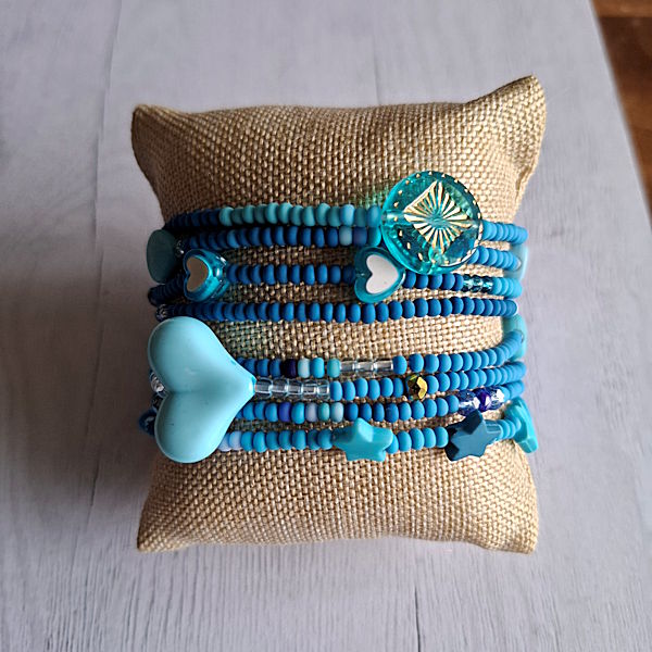 Wikkelarmband - Blauw