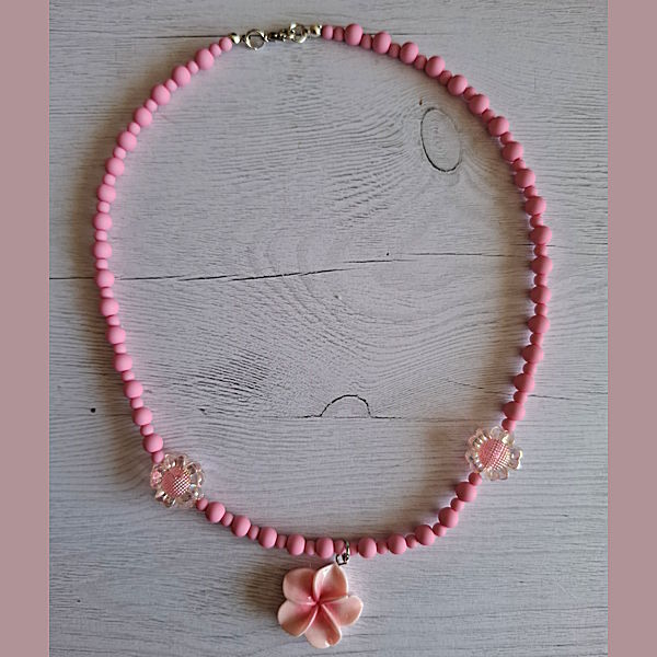 Ketting Bloem - Roze