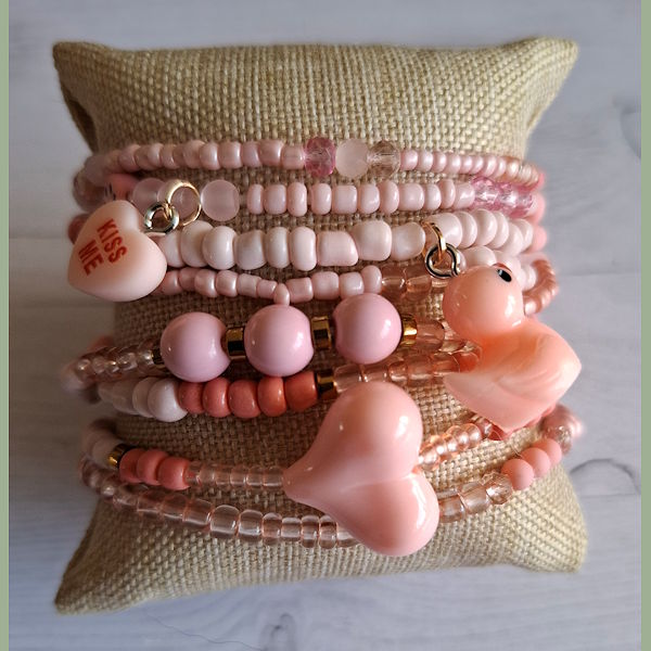 Wikkelarmband - Pale Pink 3