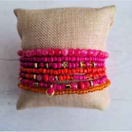 Set Roze/Oranje 7 pcs