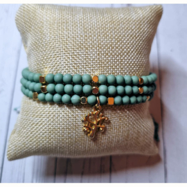 Armband string Oud Groen