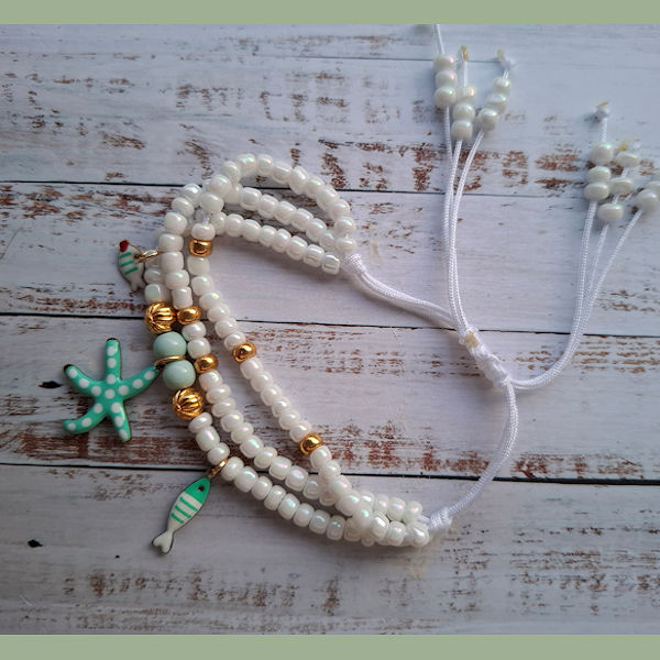 Armband string Wit Sea