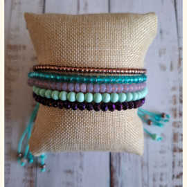 Armband string Glitter chique Aqua 2