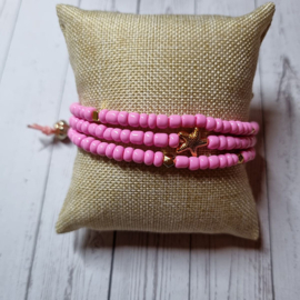 Armband string Pink Zeester