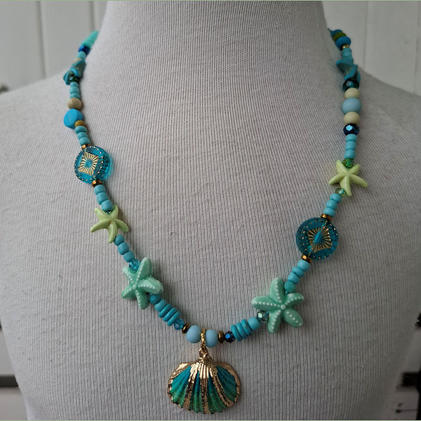 Ketting Schelp Aqua