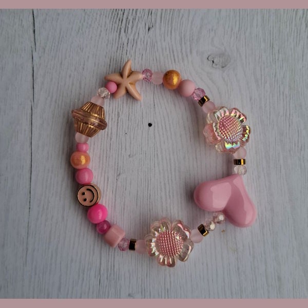 Armband Roze Hart