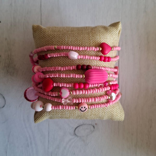 Wikkelarmband - Pink Collection 6