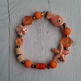 Armband Vis oranje