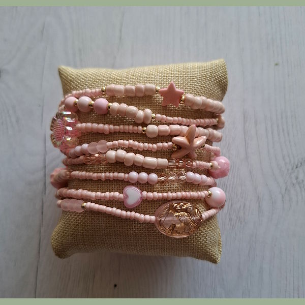 Wikkelarmband - Pale Pink 2