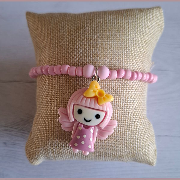 Armband Roze met bedel 2