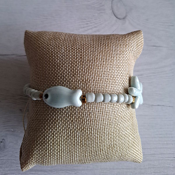 Armband Vis lichtblauw
