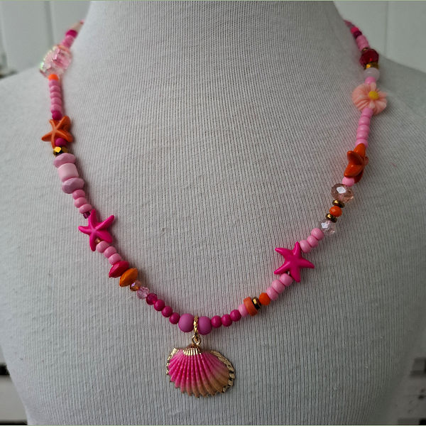 Ketting Schelp Roze