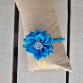 Bloemenarmband Blauw Turquoise