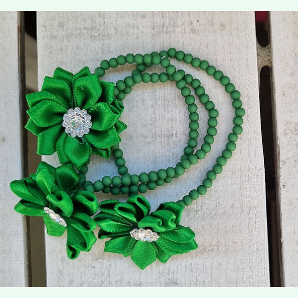 Bloemenarmband 2 Emerald