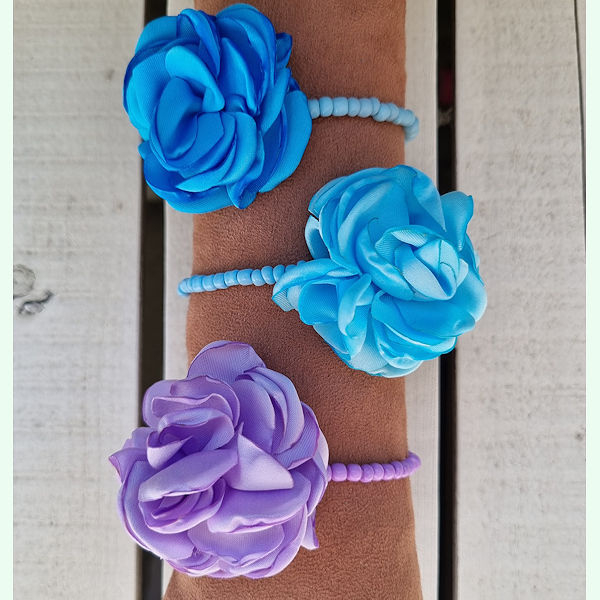 Bloemenarmband Blauw