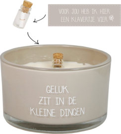 MY FLAME - Flessenpostkaars - Geluk zit in de kleine dingen - Fig's Delight 