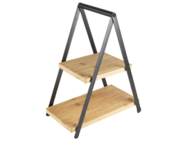 Etagere Metaal Bamboo 2-Laags