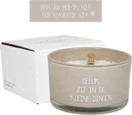 MY FLAME - Flessenpostkaars - Geluk zit in de kleine dingen - Fig's Delight 