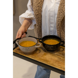 JENS Living -mRetro Soepkom- Zwart