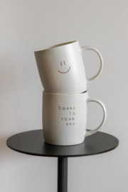 GUSTA - Mok TODAY IS YOUR DAY - Beige - keramiek