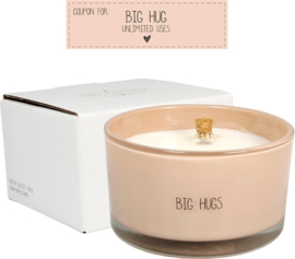 MY FLAME - Flessenpostkaars Big Hugs - roze - Green Tea Time