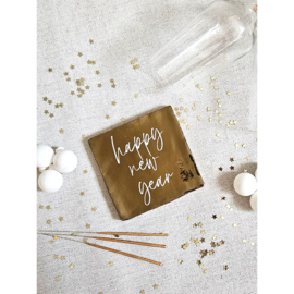 Just4You - Tegeltje Happy New Year – Goud