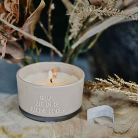 MY FLAME - Flessenpostkaars - Geluk zit in de kleine dingen - Fig's Delight 
