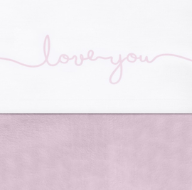 Laken Love You Vintage Pink 120x150cm