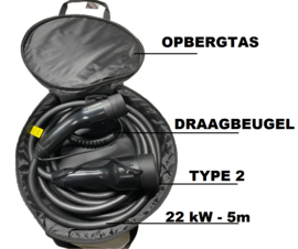 KAUX laadkabelset 22kW - 5m