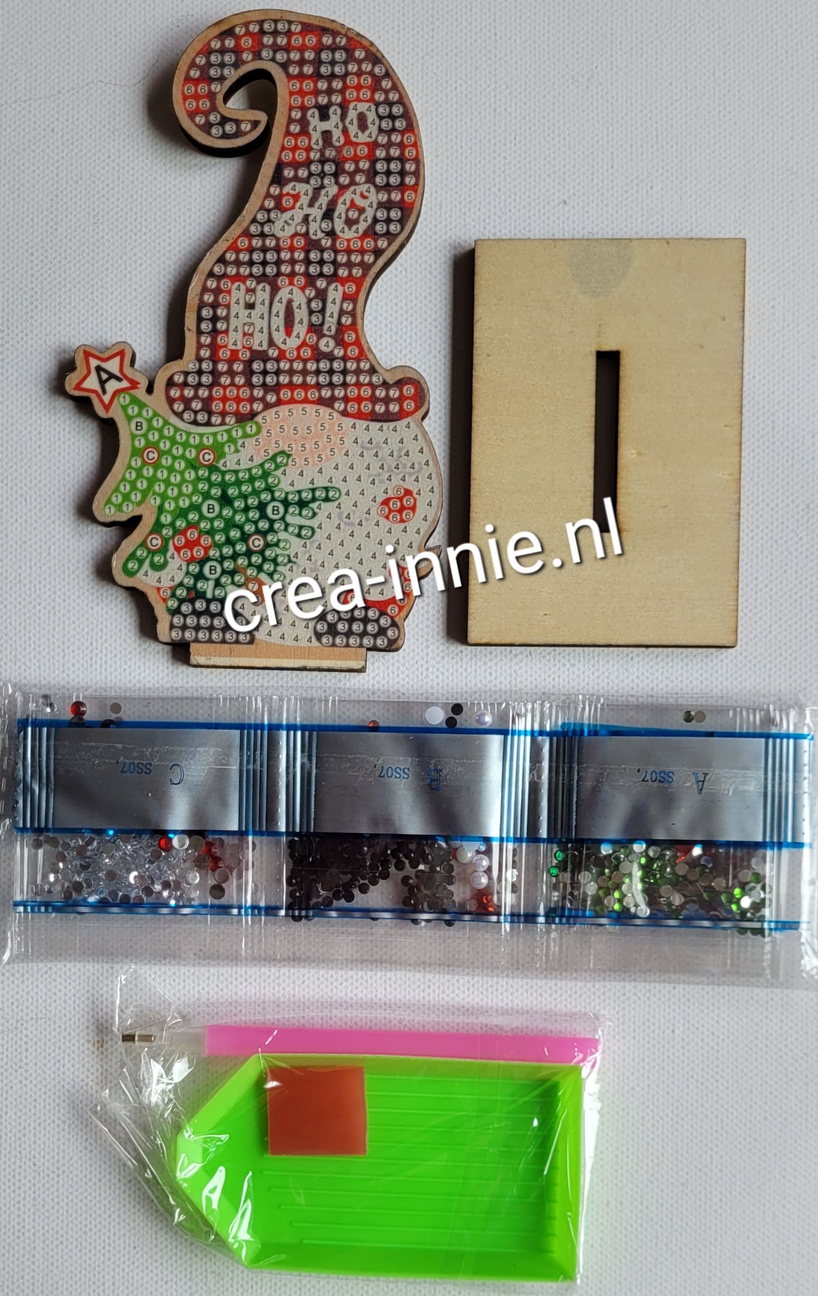 Ornament kleine kerstman - gnoom