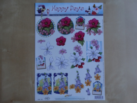 3d Knipvel Bloemen 11053 163 Doe Maar Happy Days