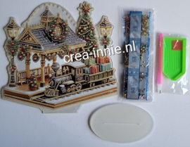 staand ornament kersttrein